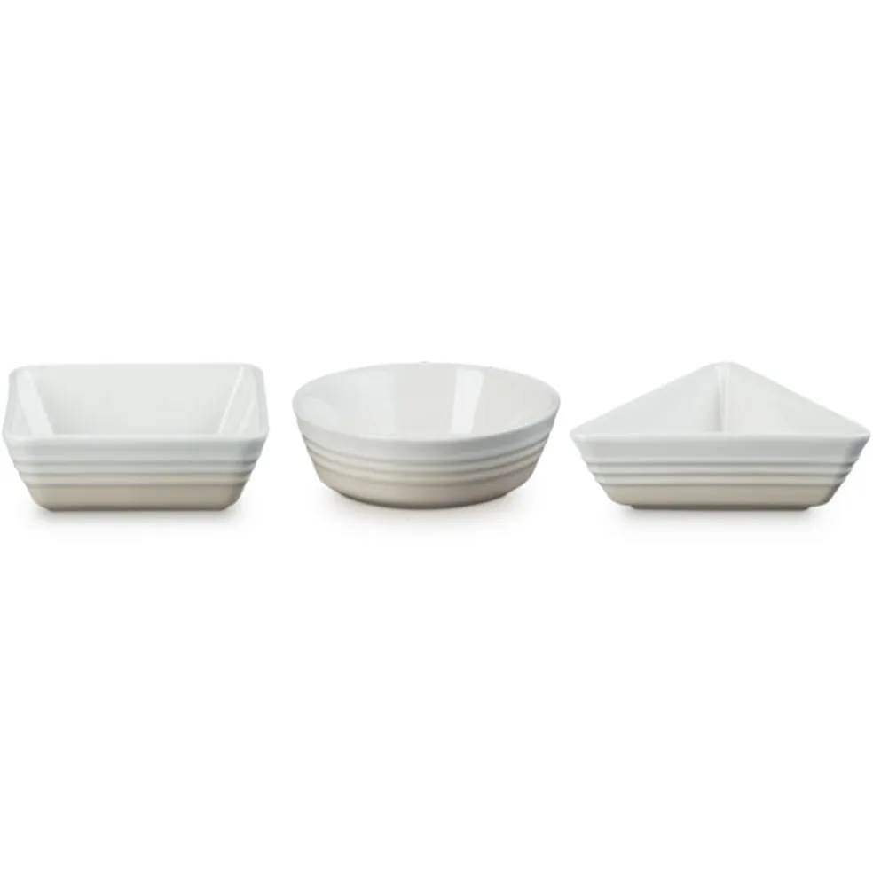 Conjunto de 3 platos para aperitivos Le Creuset