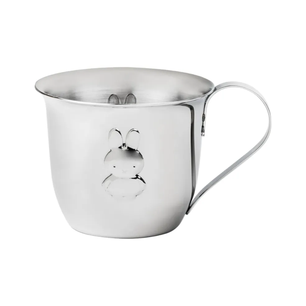 Conjunto de plato y taza de acero inox Miffy Zilverstad