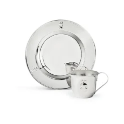 Conjunto de plato y taza de acero inox Miffy Zilverstad