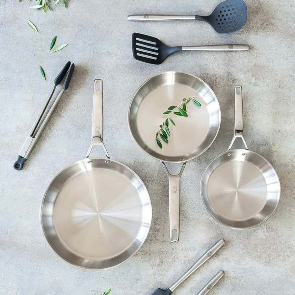 Conjunto de 2 sartenes acero inox Signature de Bra