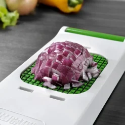 Cortador de patatas y verduras con dos cuchillas y recogedor Alligator