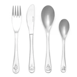 Cubertería de 4 piezas de acero inox Caballeros y Princesas Zilverstad