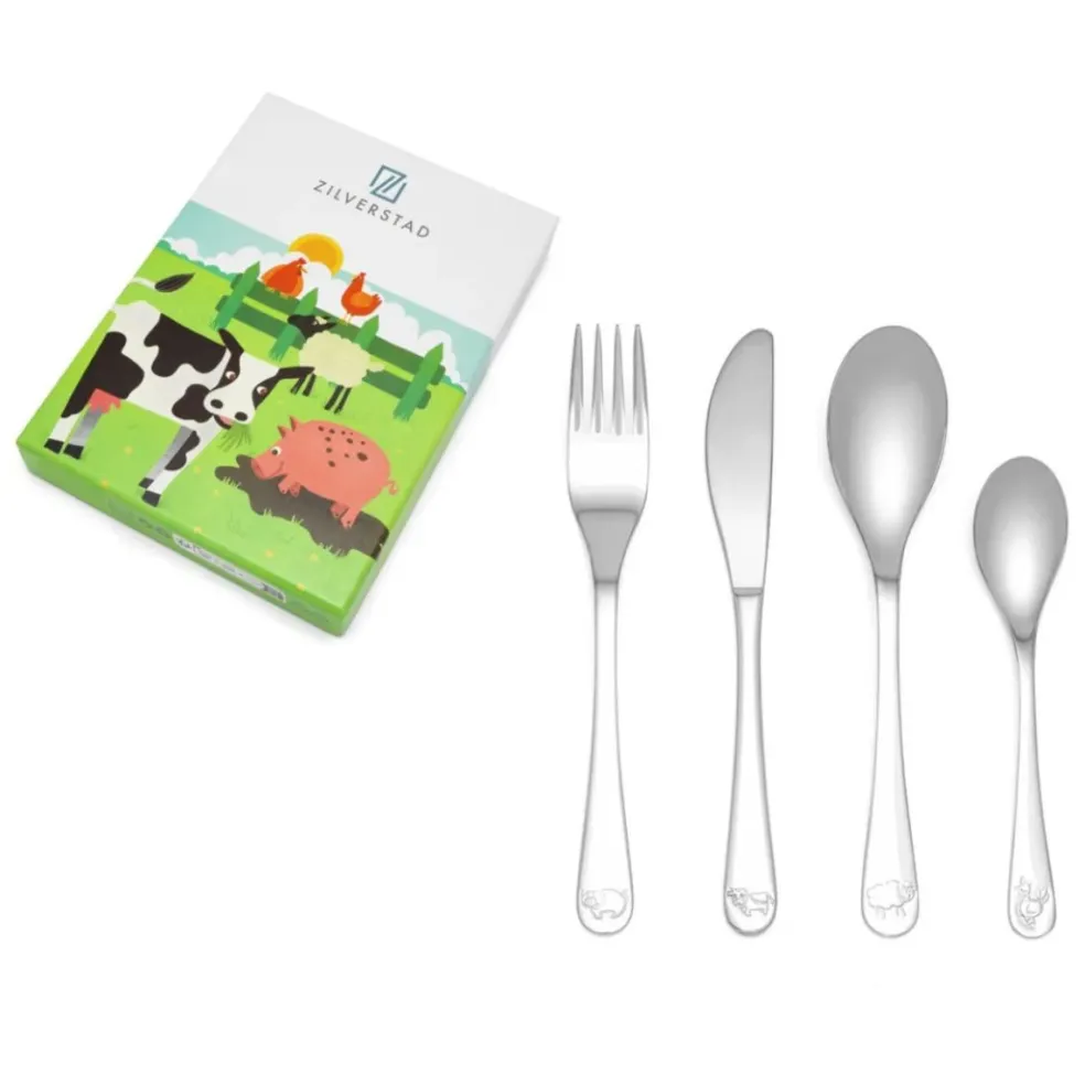 Cubertería de 4 piezas de acero inox Farm Zilverstad