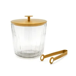 Cubitera de vidrio de doble pared con tapa y pinzas Arinto Leopold Vienna