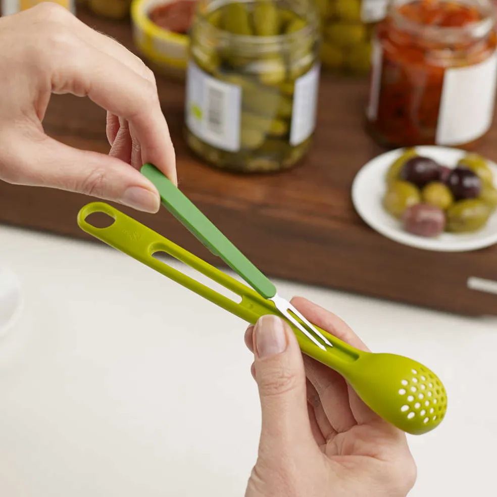 Cuchara colador 2 en 1 Scoop&Pick aceitunas y encurtidos Joseph Joseph