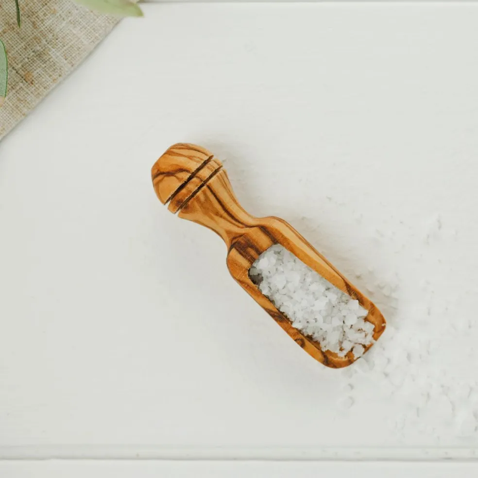Cuchara para sal de madera de olivo Selbrae