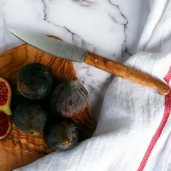 Cuchillo de mesa estilizado con mango de olivo Pallarès