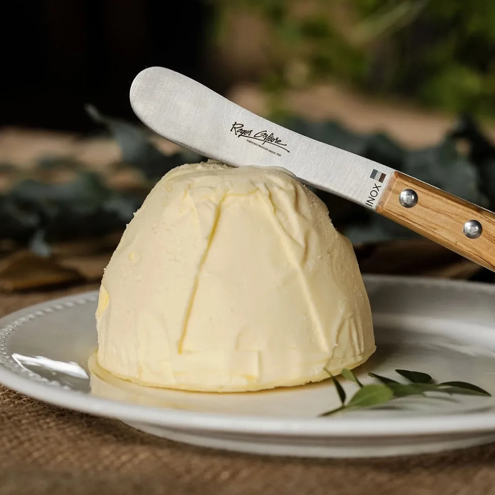 Cuchillo para mantequilla con mango de madera de olivo Roger Orfevre