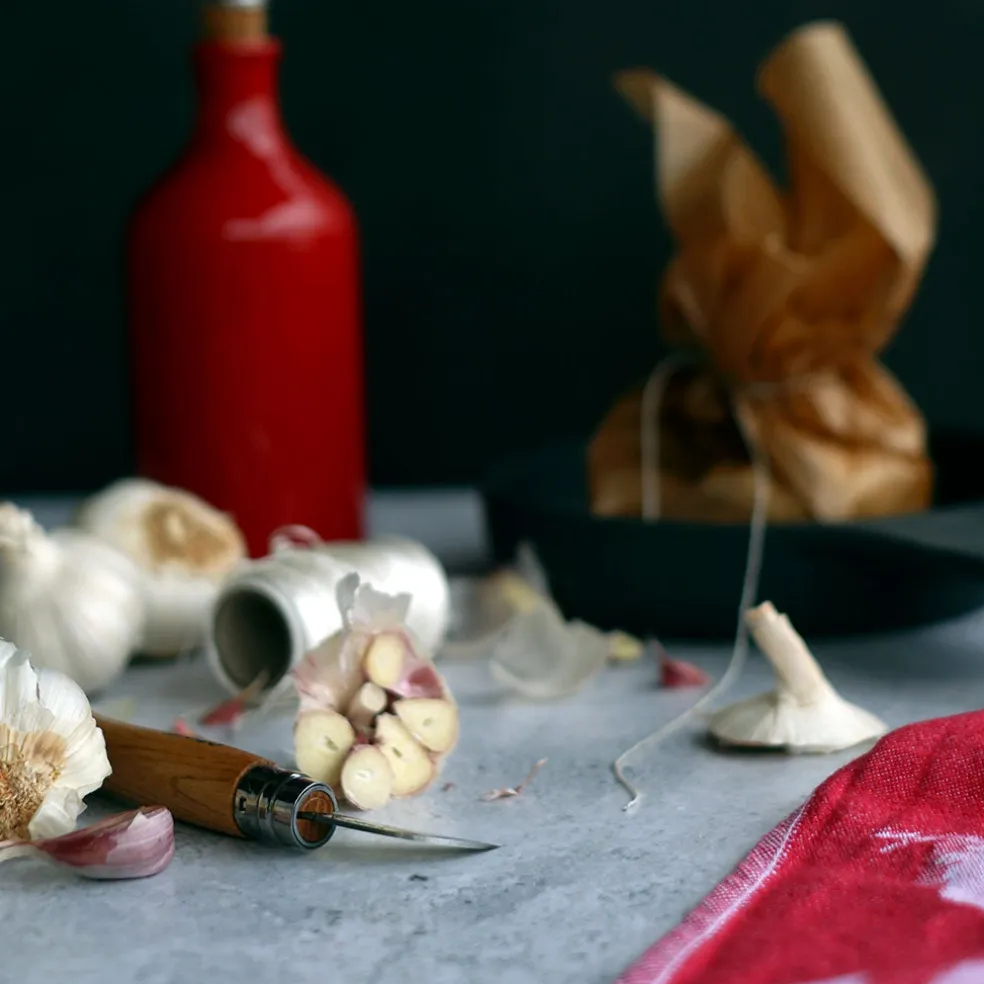 Cuchillo plegable para ajo, fruta y castañas de Opinel