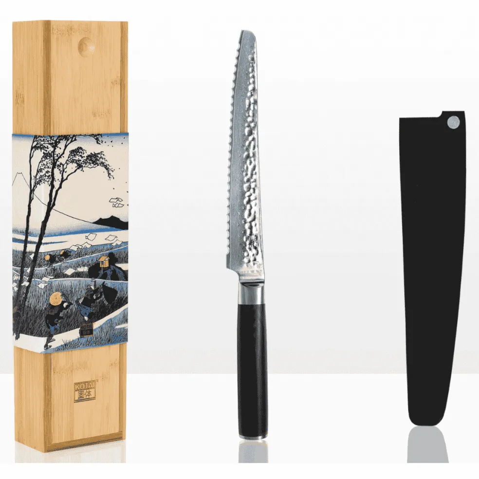Cuchillos de acero damasco japonés Pakka Damas Kotai