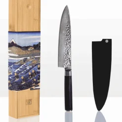 Cuchillos de acero damasco japonés Pakka Damas Kotai