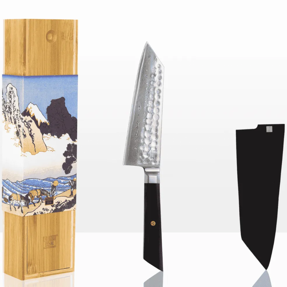Cuchillos de acero damasco japonés Bunka Damas Kotai