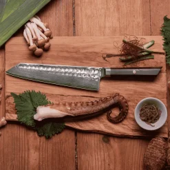 Cuchillos de acero damasco japonés Bunka Damas Kotai