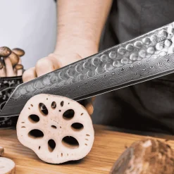 Cuchillos de acero damasco japonés Bunka Damas Kotai