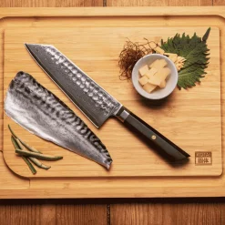 Cuchillos de acero damasco japonés Bunka Damas Kotai