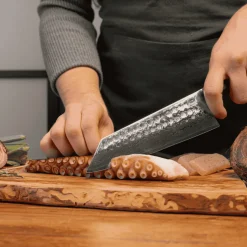 Cuchillos de acero damasco japonés Bunka Damas Kotai