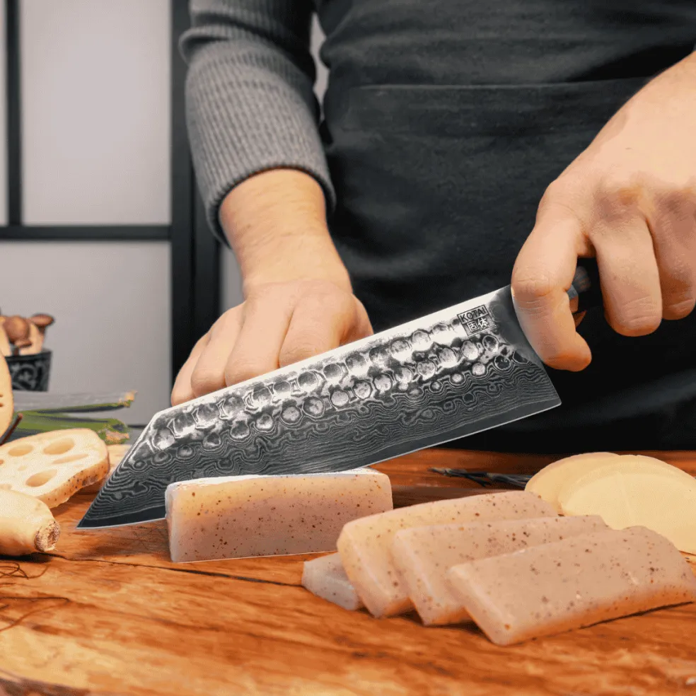 Cuchillos de acero damasco japonés Bunka Damas Kotai
