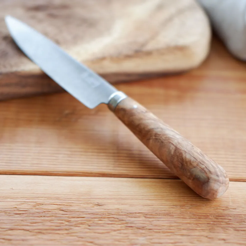 Cuchillos de cocina con mango redondo de olivo Pallarès
