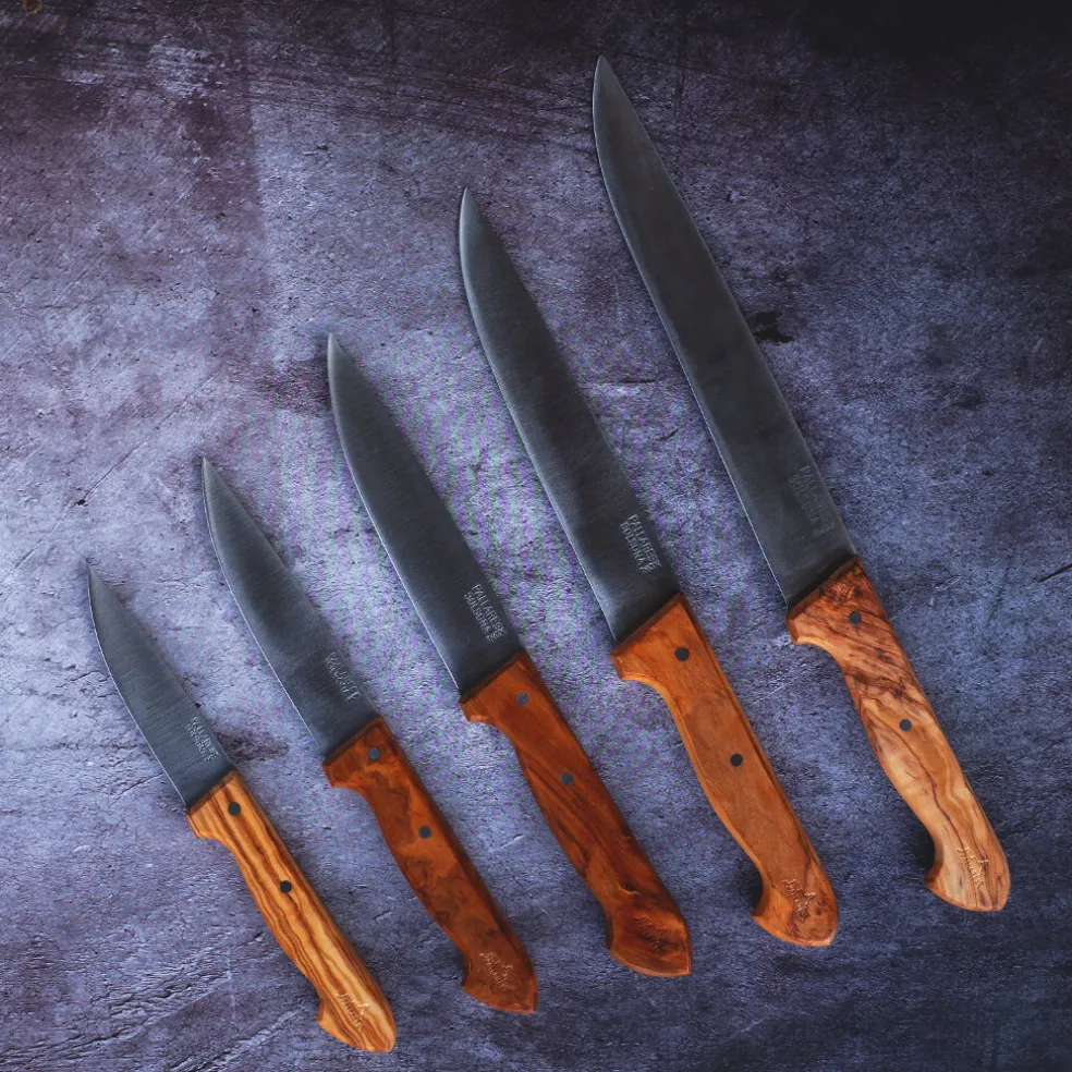 Cuchillos de cocina con mango de olivo Pallarès