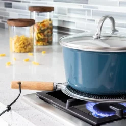 Difusor de calor y tostador de gas con mango de madera Dexam