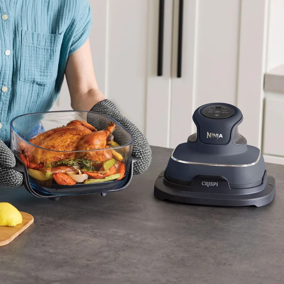 Freidora de aire Crispi Ninja®: la airfryer con cubetas de vidrio y diseño portátil FN101