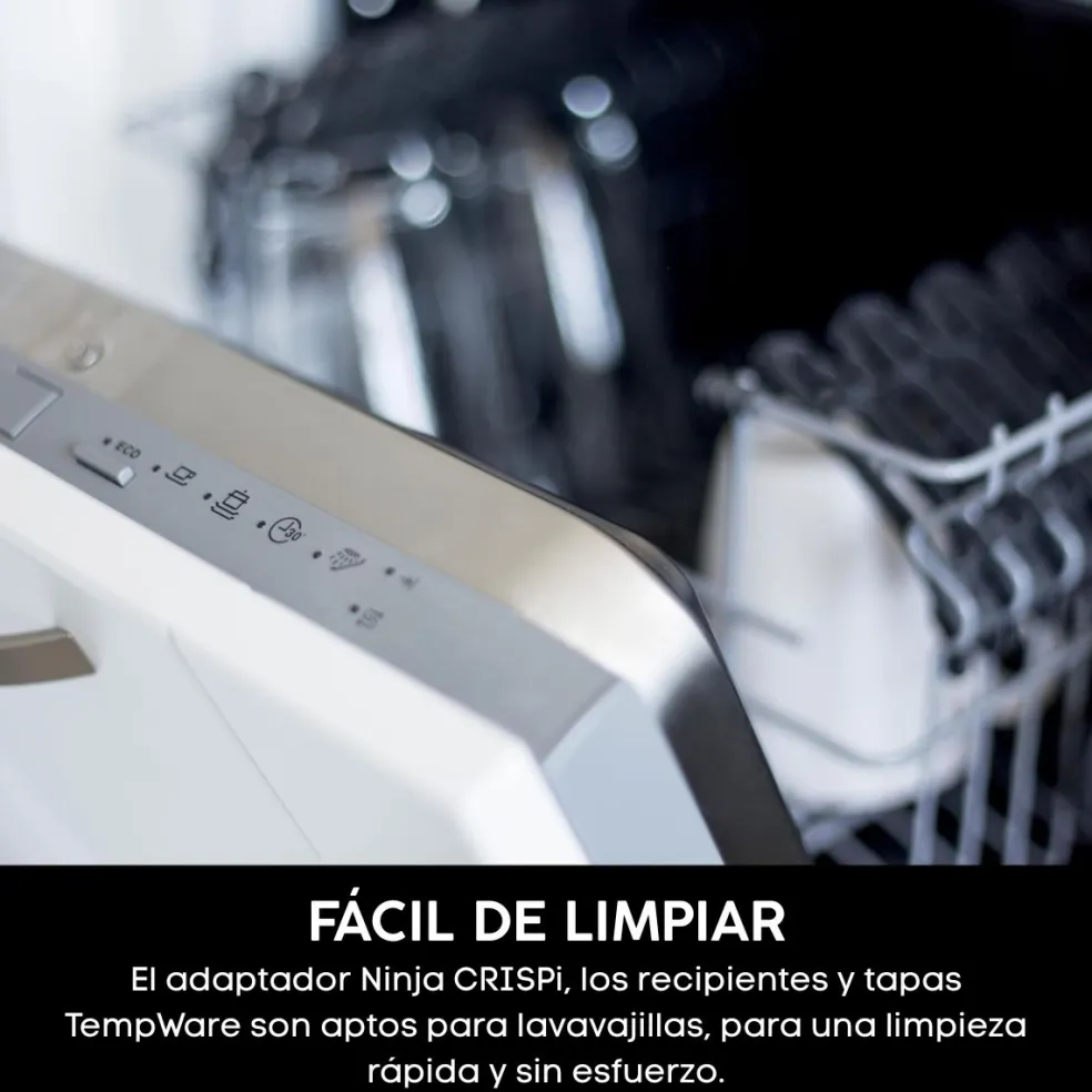 Freidora de aire Crispi Ninja®: la airfryer con cubetas de vidrio y diseño portátil FN101