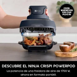 Freidora de aire Crispi Ninja®: la airfryer con cubetas de vidrio y diseño portátil FN101