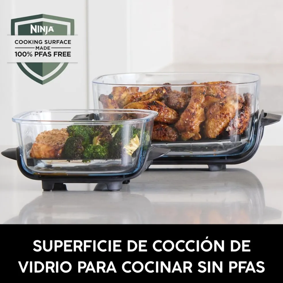 Freidora de aire Crispi Ninja®: la airfryer con cubetas de vidrio y diseño portátil FN101