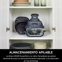 Freidora de aire Crispi Ninja®: la airfryer con cubetas de vidrio y diseño portátil FN101