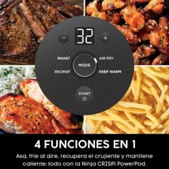 Freidora de aire Crispi Ninja®: la airfryer con cubetas de vidrio y diseño portátil FN101