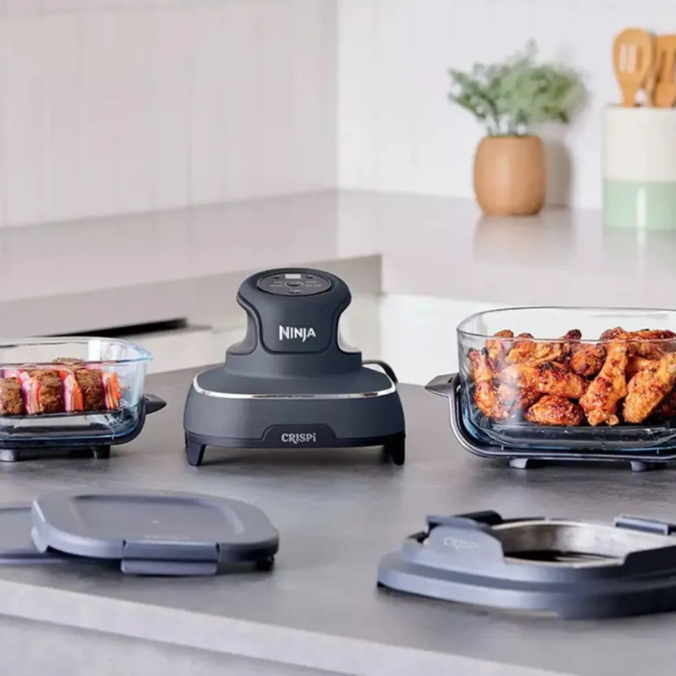 Freidora de aire Crispi Ninja®: la airfryer con cubetas de vidrio y diseño portátil FN101