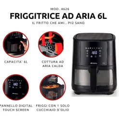 Freidora de aire 6L Ariete
