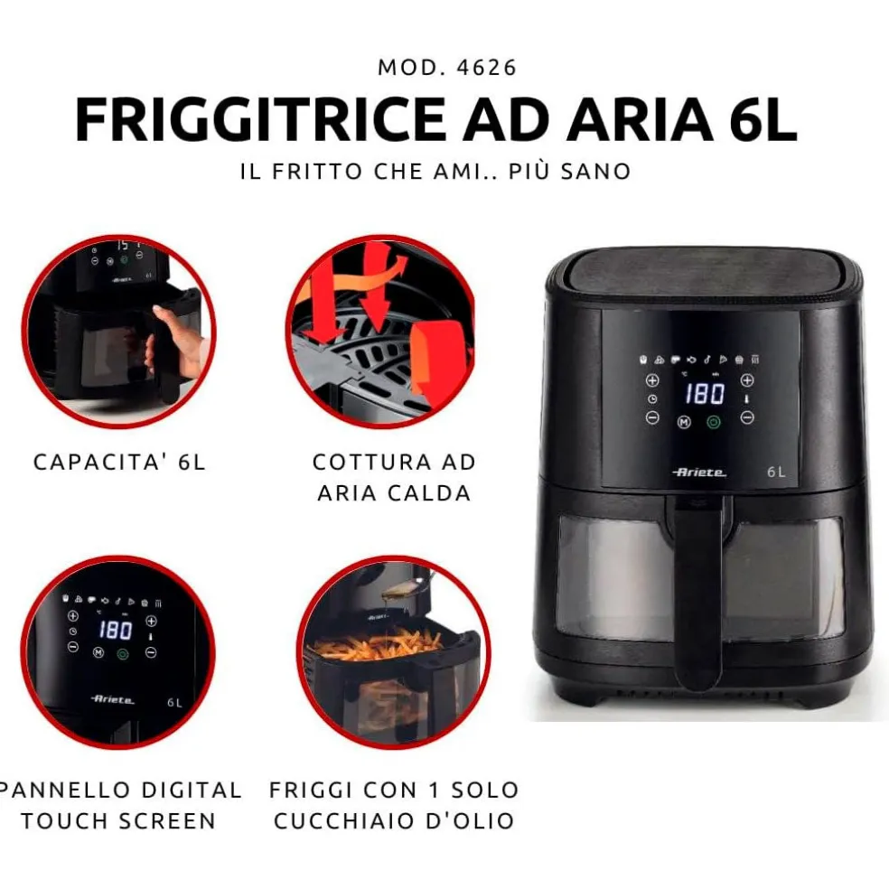 Freidora de aire 6L Ariete
