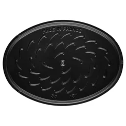 Fuente de horno ovalada de hierro fundido con tapa Staub
