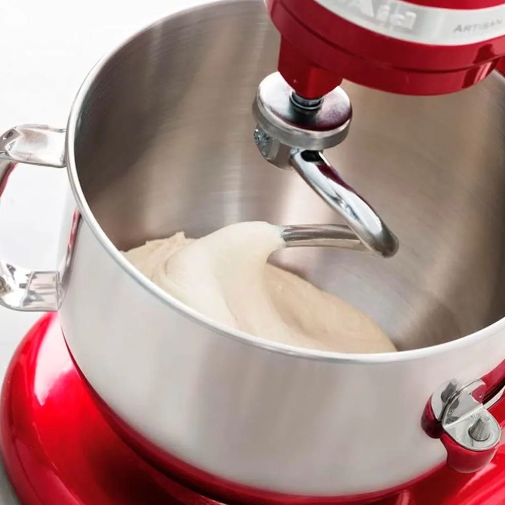 Gancho amasador de acero inoxidable para robot con bol elevable KitchenAid
