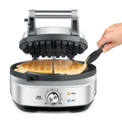 Gofrera clásica circular The No-Mess Waffle Sage