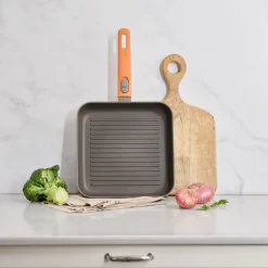 Grill con rayas antiadherente con mango desmontable Compac Pro Bra