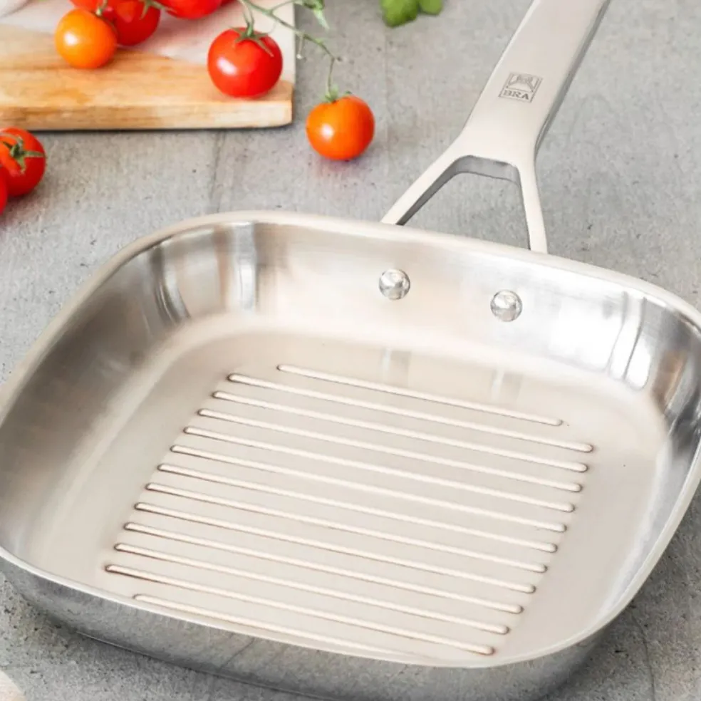 Grill cuadrado de acero inoxidable Signature Bra