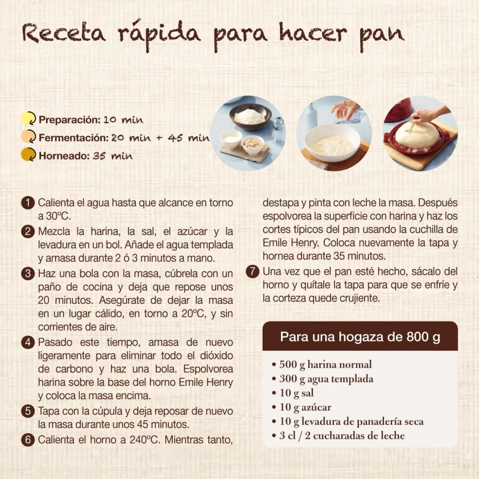 Horno cerámico para pan hogaza Emile Henry