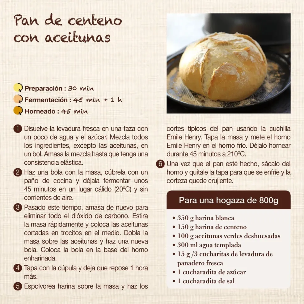 Horno cerámico para pan hogaza Emile Henry
