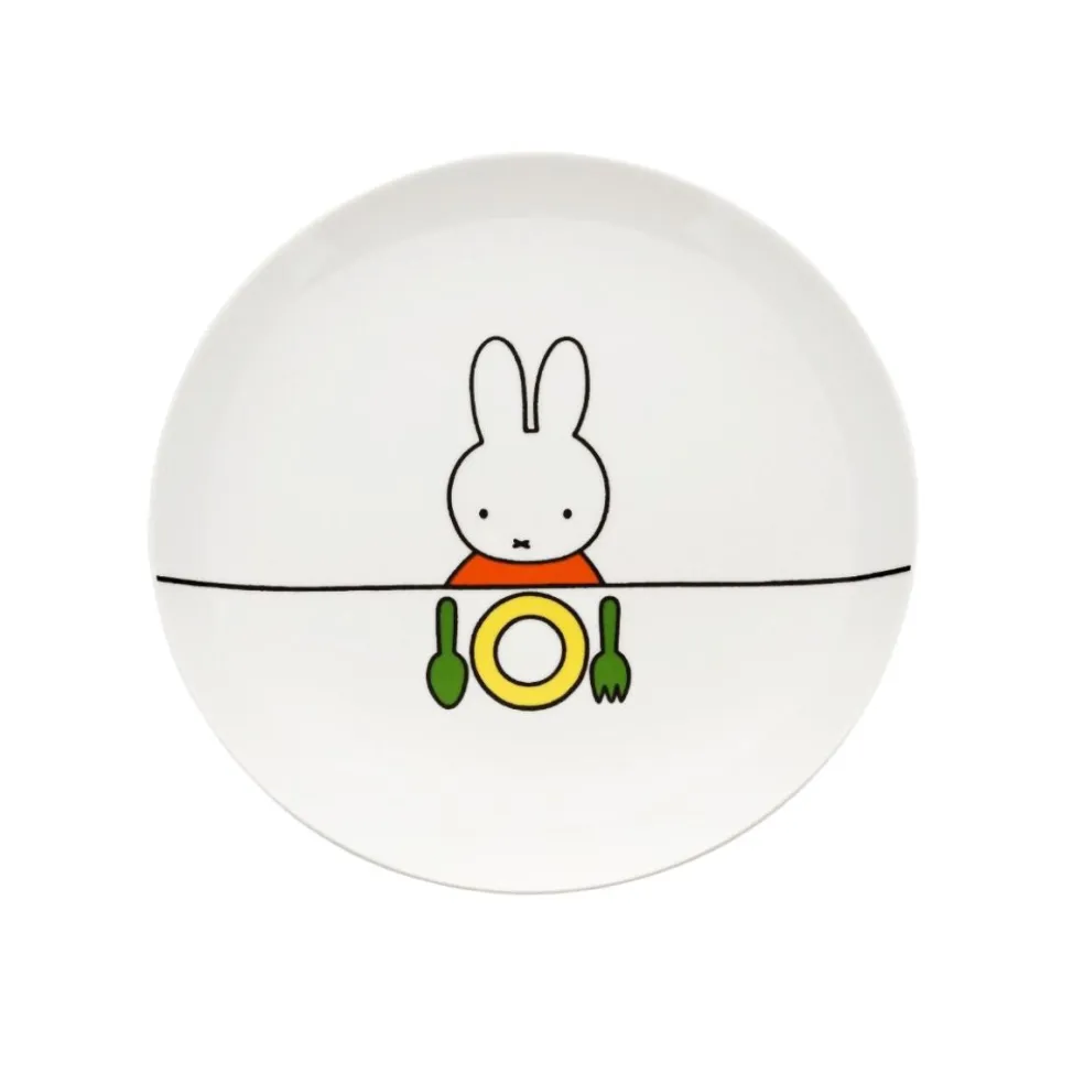 Juego cubertería 6 piezas inox y porcelana Miffy Zilverstad