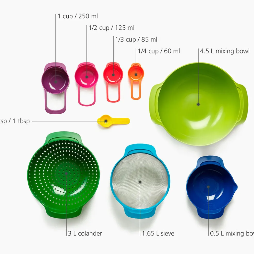 Juego de 9 boles y tazas medidoras Nest Plus Joseph Joseph