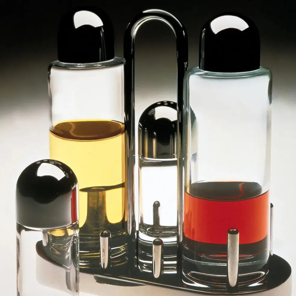 Juego de condimentos de 4 piezas de acero inoxidable Alessi