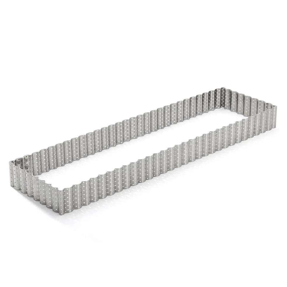 Marco rectangular perforado acanalado De Buyer