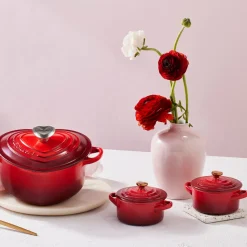 Mini cocotte pomo dorado Le Creuset