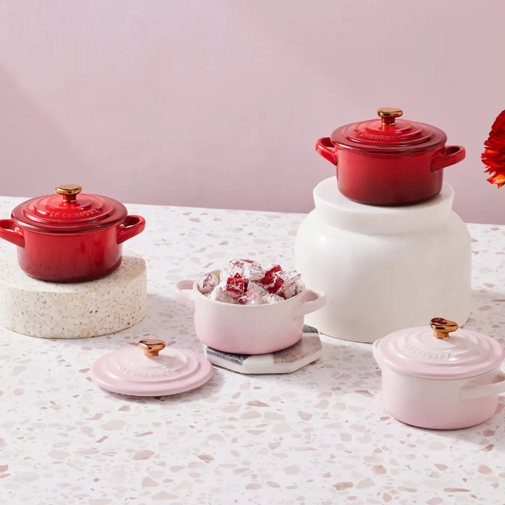 Mini cocotte pomo dorado Le Creuset