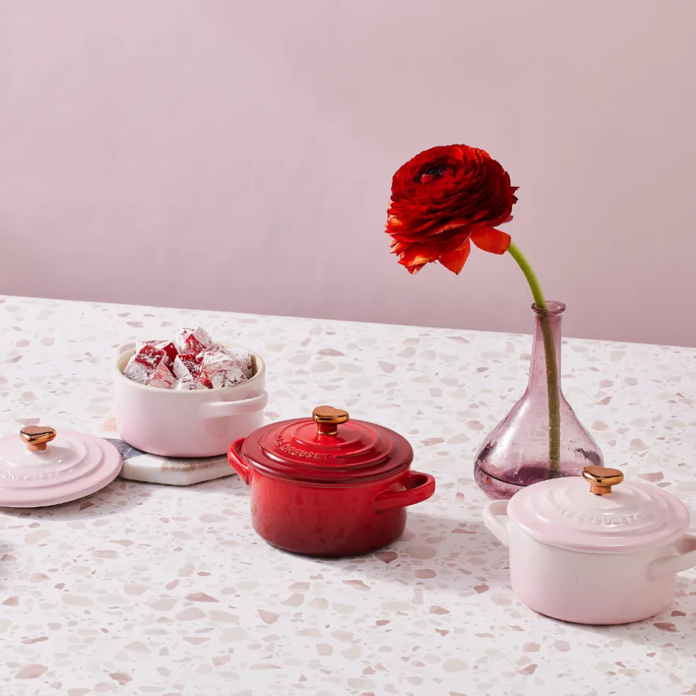 Mini cocotte pomo dorado Le Creuset
