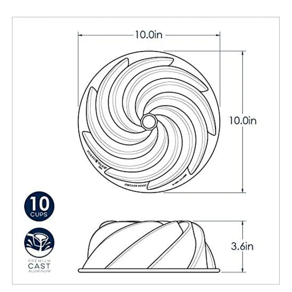 Molde aluminio Heritage Bundt Nordic Ware