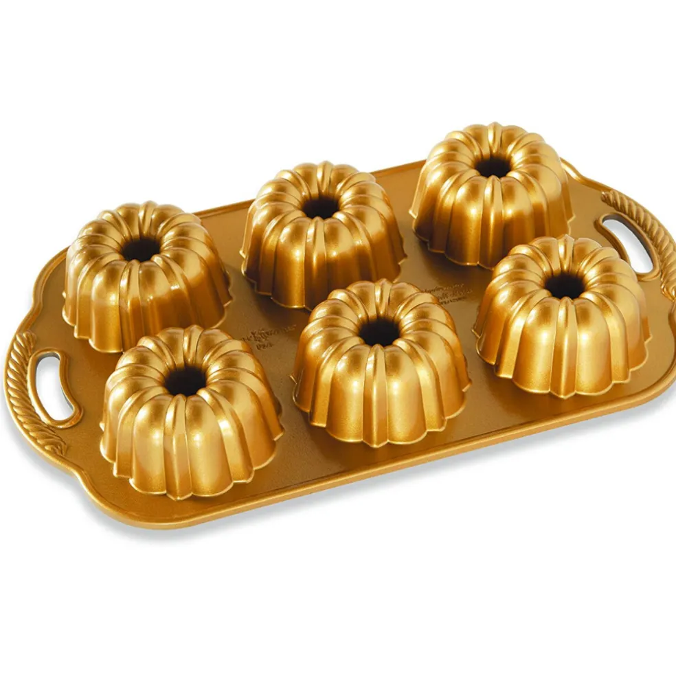 Molde aluminio Mini Anniversary Bundt dorado Nordic Ware