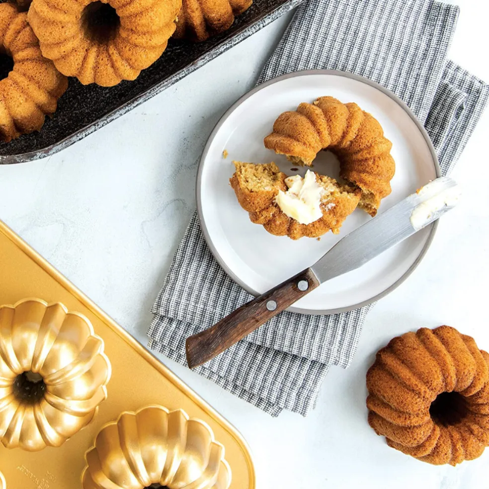 Molde aluminio Mini Anniversary Bundt dorado Nordic Ware